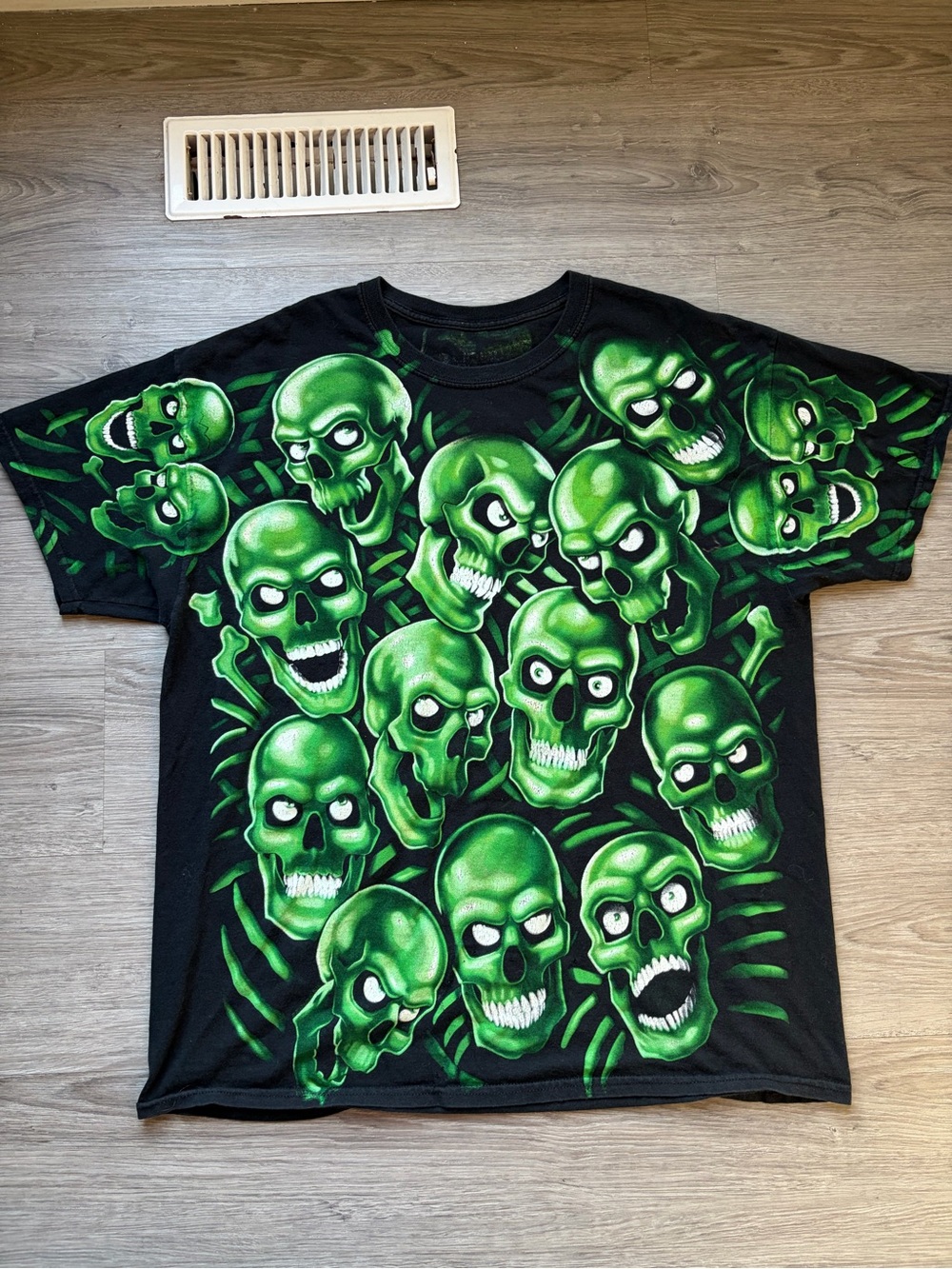 Liquid Blue Skull Pile shirt